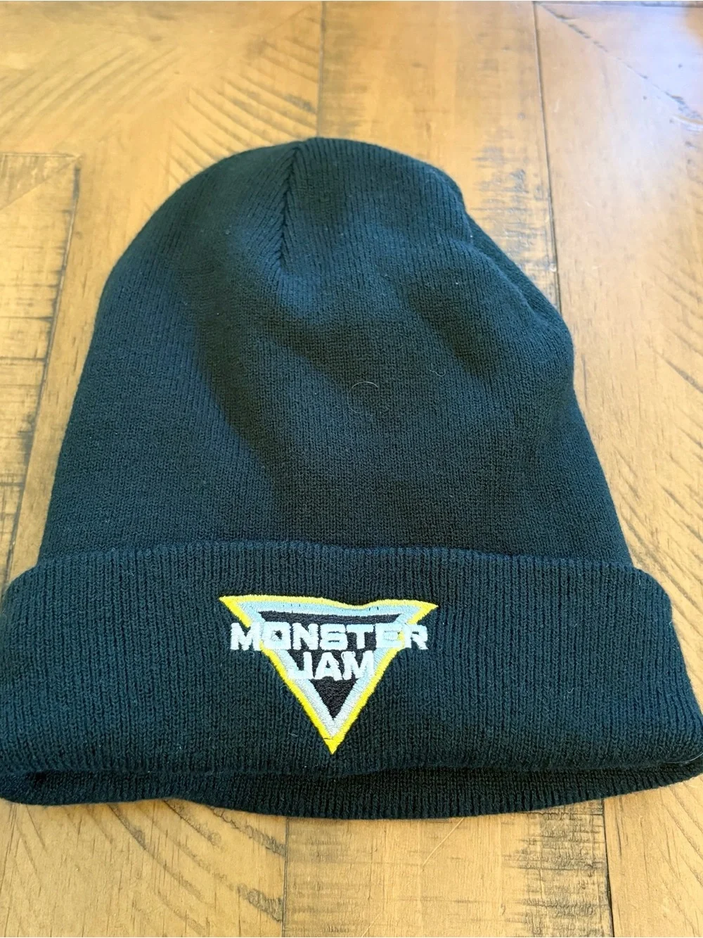 Monster Jam Monster Truck Beanie Cap Black  Knit Y2K Grunge